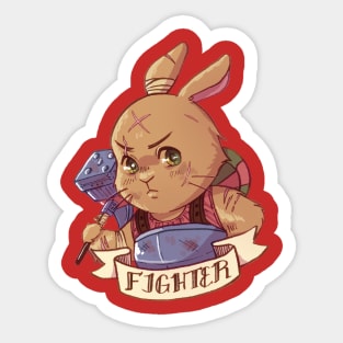 Fighter - TTRPG Buns Series Sticker